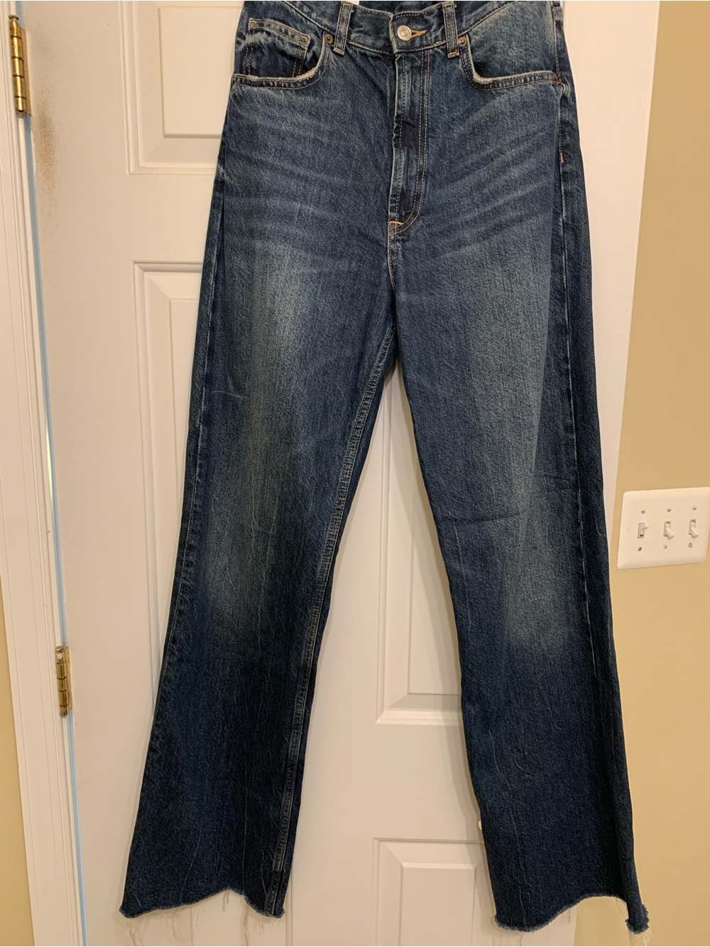 Zara Dark Blue Straight Leg Jeans